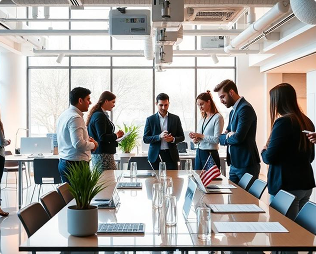 Enterprise leaders in a meeting